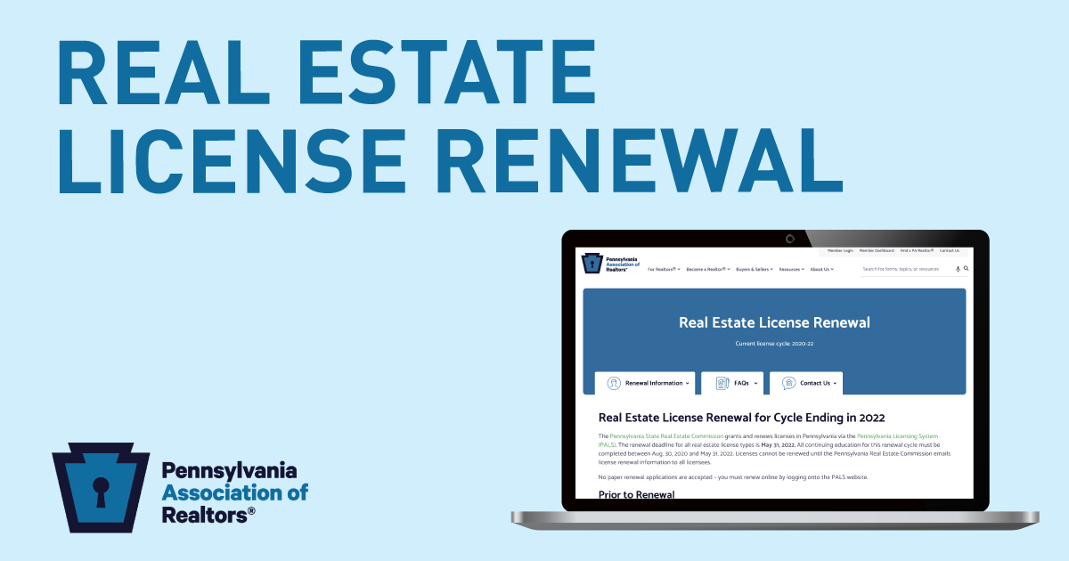 Real Estate License Renewal Pennsylvania Association of Realtors®