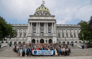 Realtors® on the steps of the Capitol in Harrisburg, PA