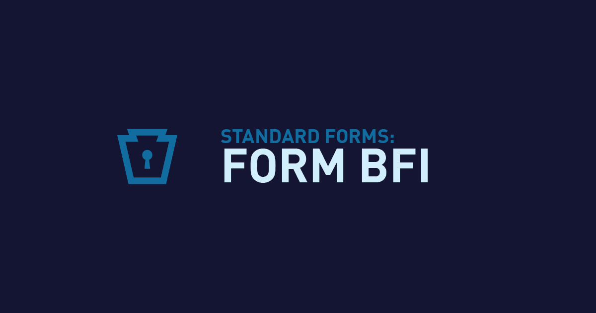 Form BFI