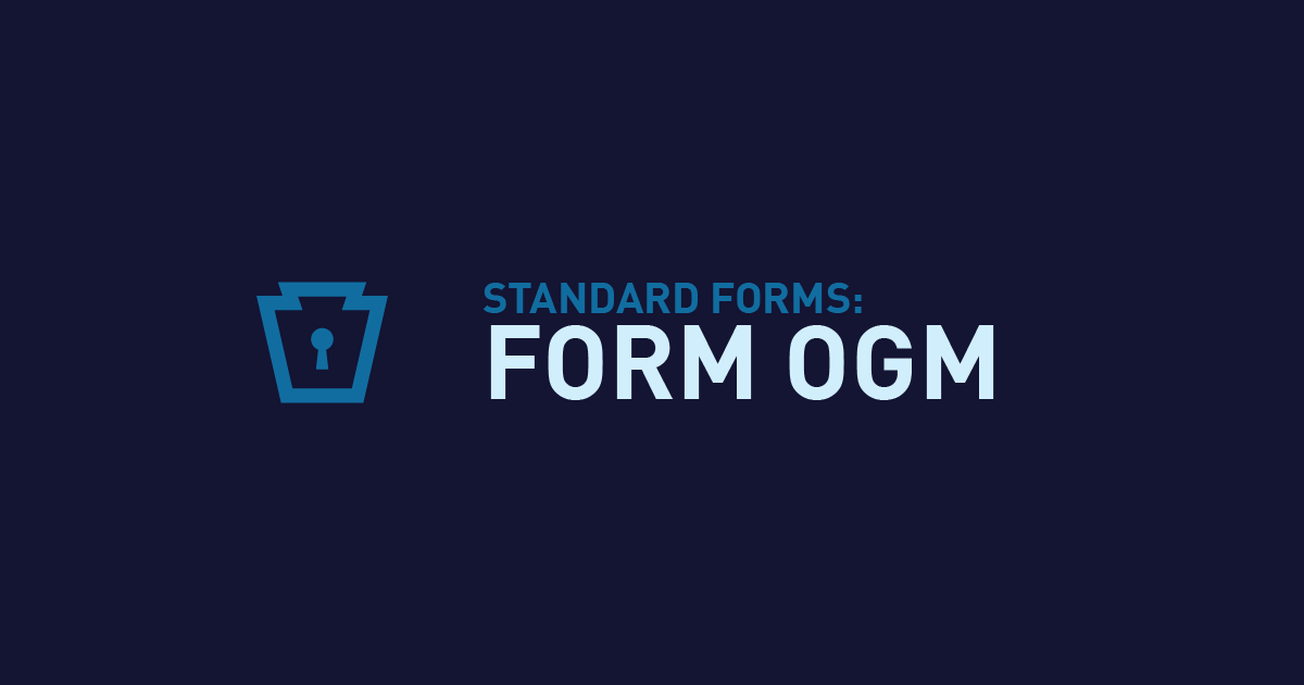 Form OGM