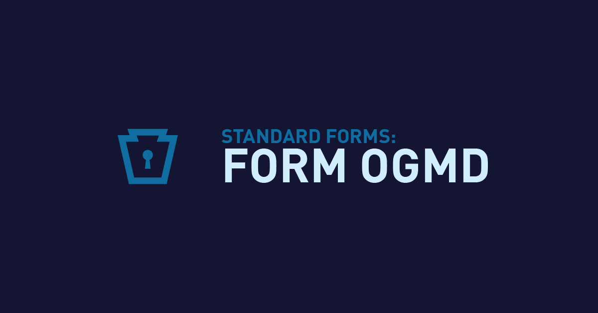 Form OGMD