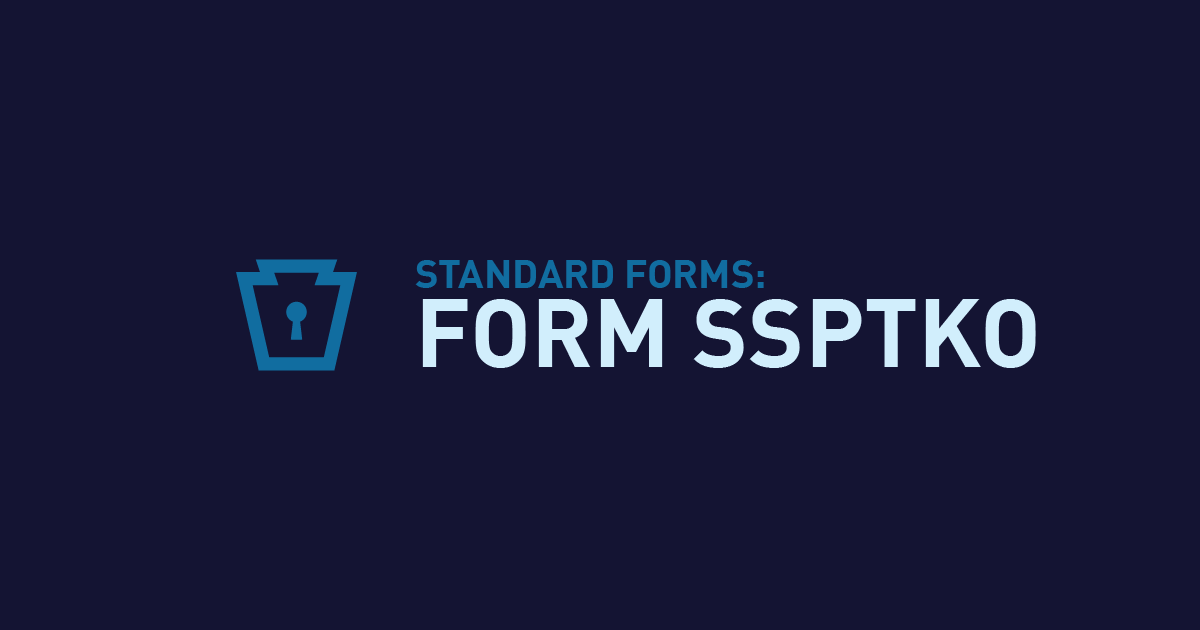 Form SSPTKO