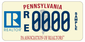 Realtor license plate sample